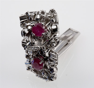 Junk-Chic Ruby Cuff Links